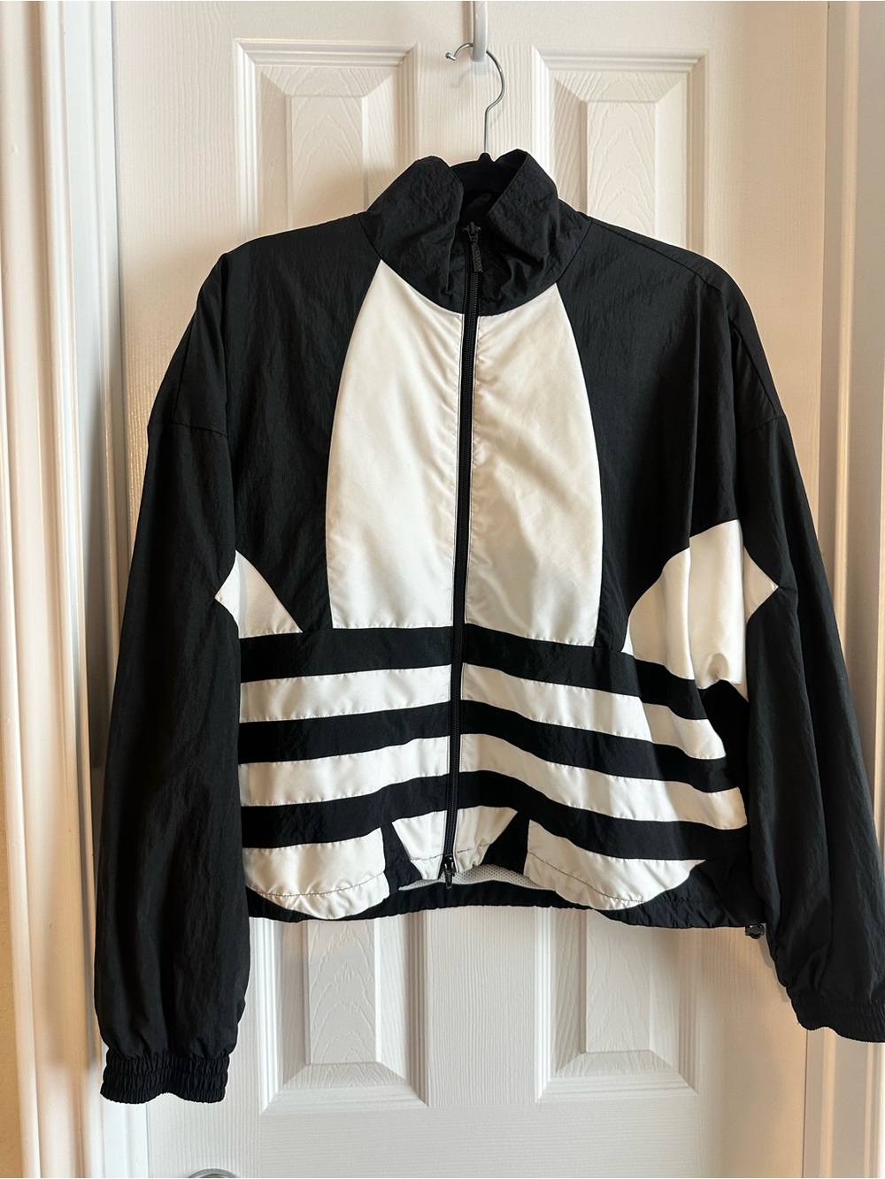 adidas Black & White Colorblock Bomber Jacket